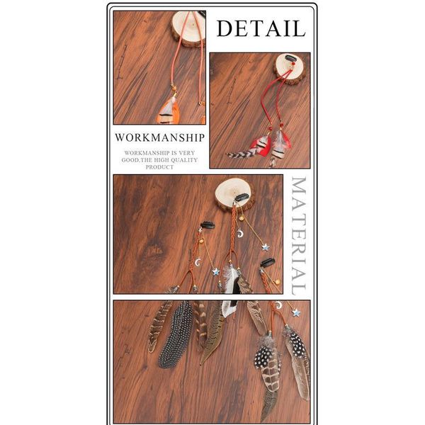 

haimeikang women feather hairband hair comb clips boho headband headpiece bohemian tassel hair accessories folk jlldea
