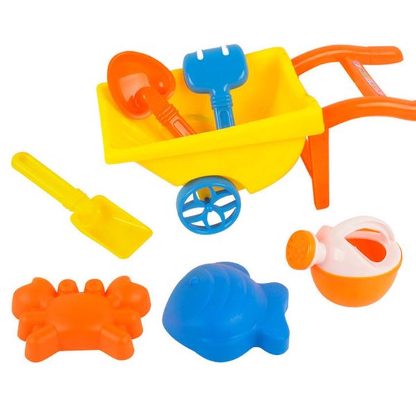 

7шт набор детский пляжный песок игрушка набор с тележками чайники плесень лопата для детей детские морские воды смешные спортивные игрушки д