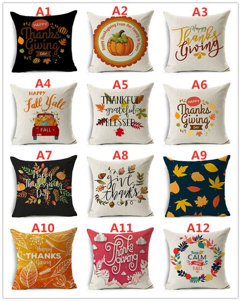 

fall 48 styles happy thanksgiving day decor linen give thanks sofa throw pillow case home car cushion covers xd22286m4jw