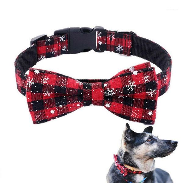 

dog collars & leashes bow tie neck accessory necklace snowflake collar puppy bright coloured xs-l1