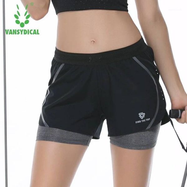 

vansydical 2 in 1 sports yoga shorts women's breathable quick drying fitness running shorts training jogging gym1, White;red