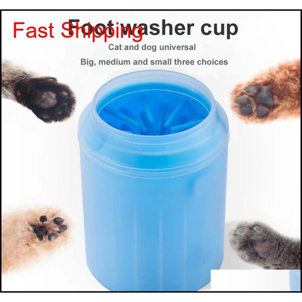 

pet soft sile combs dog paw washer cup cat foot clean cup dogs cats cleaning tool soft plastic washing brush qylpxx packing2010