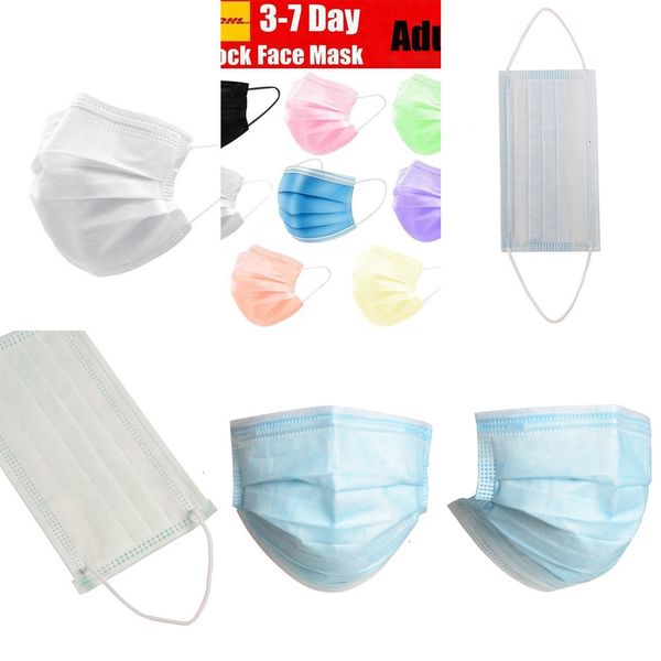 

black disposable pink white masks with elastic ear loop 3 ply breathable air anti-pollution dust face mask mouth 2 1h3j