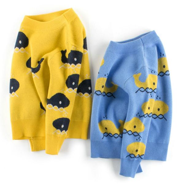 

children's clothing new style for autumn and winter 2020 cartoon kids' sweater knitting boy's knitted sweater jlltts, Blue