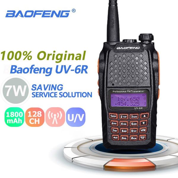 

new baofeng uv-6r walkie talkie dual band 7w vhf&uhf 1800mah transceiveruv 6r baofeng radio station suitable for cb radio range