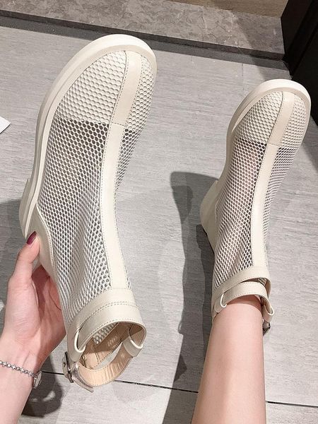 

boots 2020 new fashion casual mesh yarn boots breathable, Black