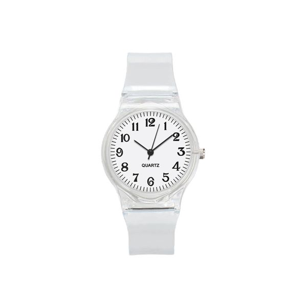 

ladies watch rubber strap quartz children's watch life waterproof 38mm simple style sports wristwatch fashion color 1, Slivery;brown