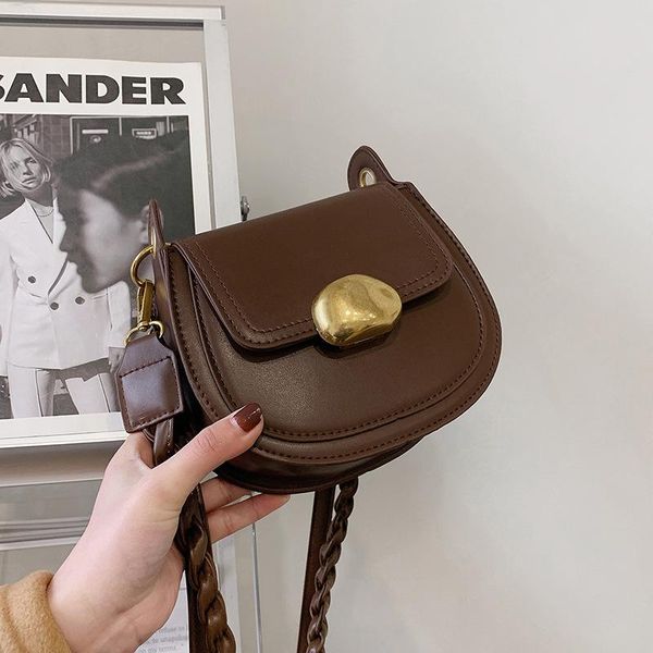 

shoulder bags european and american retro 2021 one-shoulder saddle net red trend ins hundred sloping women's bag foreign gas small girl