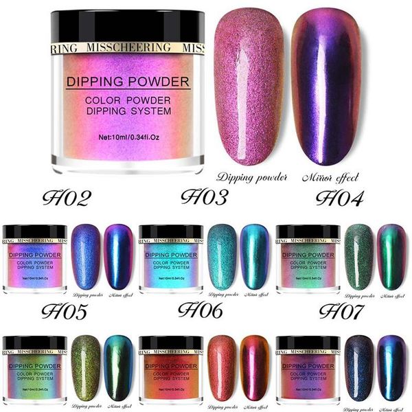 

10ml acryic powder glitter dipping nails art gradient manicure nails infiltration powders for uv gel pigment, Silver;gold