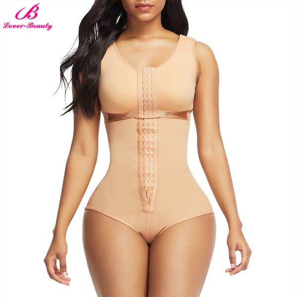 

lover-beauty full body shaper slimming belt girdle corset butt lifter tummy control underwear postpartum waist trainer shapewear t200707, Black;white