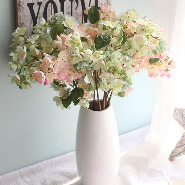 

decorative flowers & wreaths christmas wreath vivid artificial flower cherry blossom plant bouquet home wedding decoration1