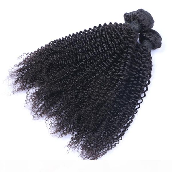 

unprocessed brazilian malaysian peruvian kinky curly remy virgin human 30 inch hair extensions hair weave ing, Black