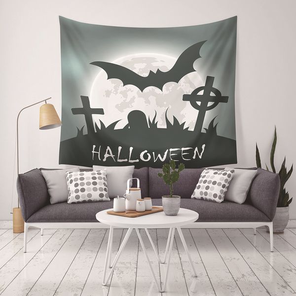 

new arrival 9 styles halloween home decor tapestries beach towel camping blanket bedsheet table-cloth with led light