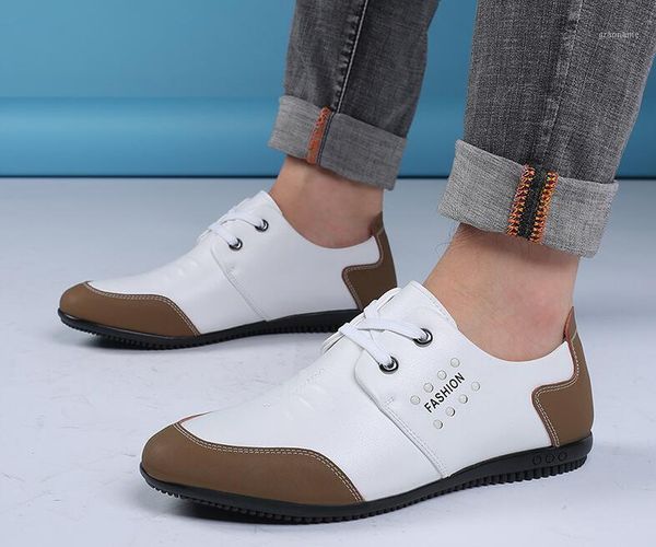 

new 2021 british designer men two-tone colors lace-up oxfords flats shoes zapatos hombre gentleman wedding prom dress shoes1, Black