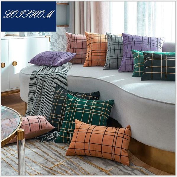 

black embroidery pillow cover grey green orange velvet geometric cushion cover sofa home decorative pillow case 45x45cm/30x50cm
