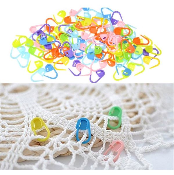

120 шт. блокировка стежка маркеры вязание стежка счетчик diy craft пластиковый крючком стежка игольчатый клип случайный цвет h bbywvi sport7