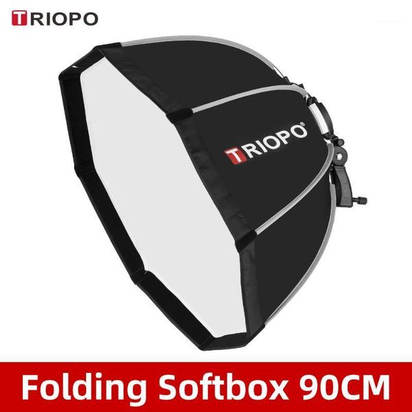 

light stands & booms triopo ks90 90cm foldable octagon softbox bracket mount soft box handle for godox yongnuo speedlite flash light1