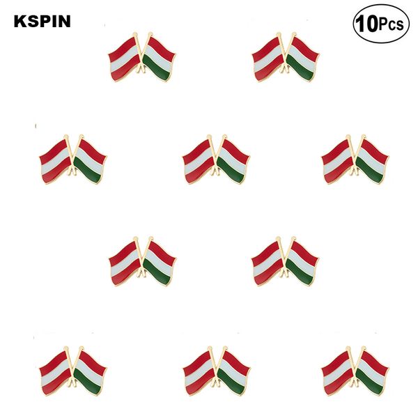 

austria & hungary lapel pin flag badge brooch pins badges 10pcs a lot, Gray