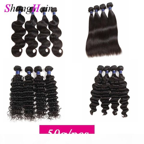 

loose deep straight human hair extensions 4 5 6 bundles natural black deep water body wave brazilian peruvian malaysian indian hair bundles