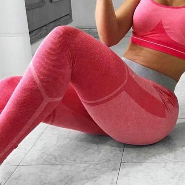 

yoga outfits women leggings high elastic pants gym running leggins skinny autumn fitness bodybuilding female sport tight trousers, White;red