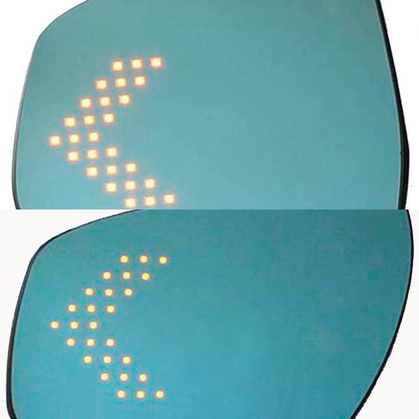

side door mirror glass led indicator blue wide angle view heated anti fog glasses bracket spare parts for ford focus