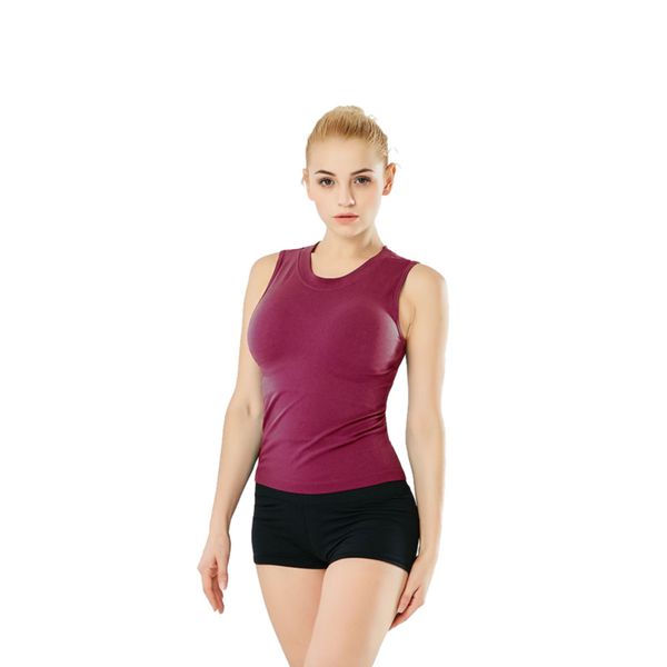 

yoga vest new women red sleeveless casual loose-fitting sports vest shockproof sports fitness yoga underwear women, White