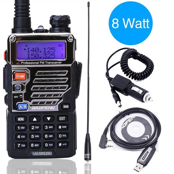 

baofeng uv-5re 8w walkie talkie 10km long range high power handheld 1800mah battery cb ham upgrade of uv 5re portable radio