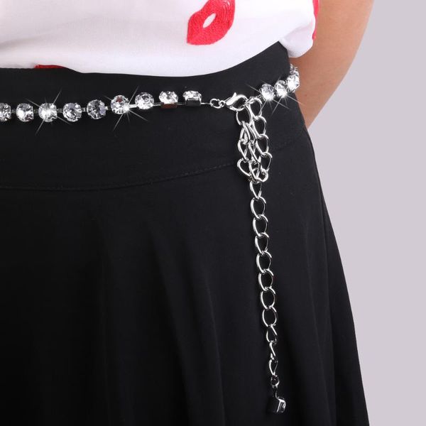 

rhinestone bridal dress belt body belly waist chain bikini beach silver, Black;brown