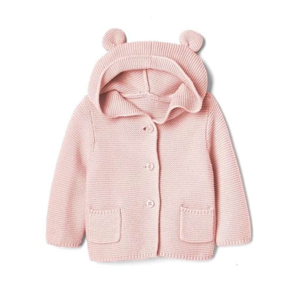 

children's cardigan hooded pure knitted cotton spring new men's and women's sweater coat dnfu, Blue