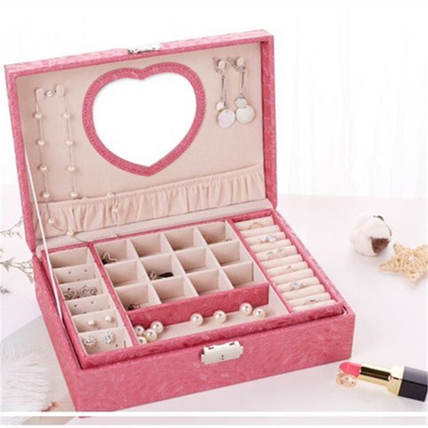 

liyimeng jewelry casket packaging container for exquisite makeup case cosmetics beauty organizer boxes graduation birthday gift q1201