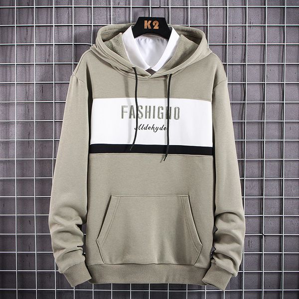

fashioin striped hooded hoodies men embroidery fashigno streetwear sweatshrits pullover male long sleeve autumn yellow black top