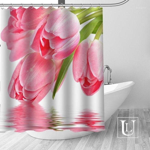 

custom corlorful flowers curtain new large european & american style print edition polyester shower curtain1