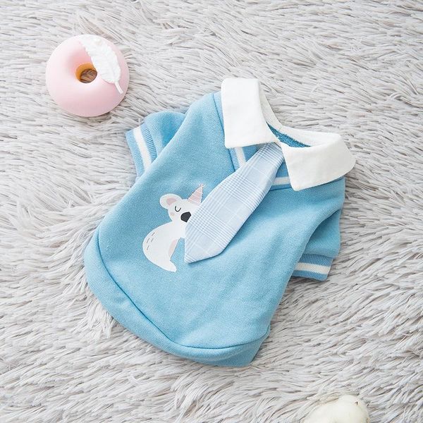 

new autumn and winter dog sweater cute koala bow tie terry cloth cat two legged clothes small dog pet clothes