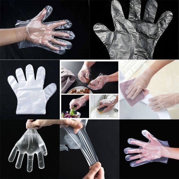 

factory16j2disposable food prep gloves for cooking,cleaning,food 100pcs/bag plastic handling kitchen accessories jk2003