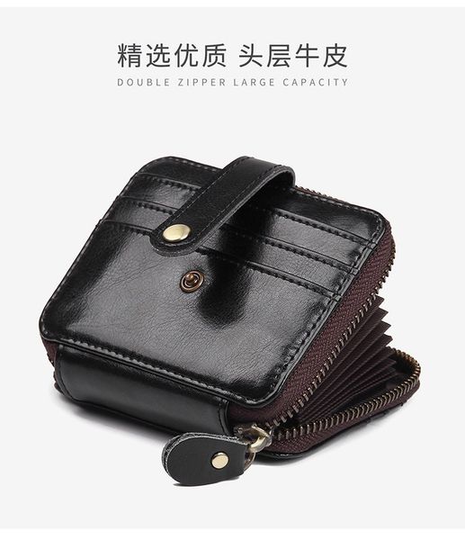 

credit case coin purse leather card holder lj200907, Red;black
