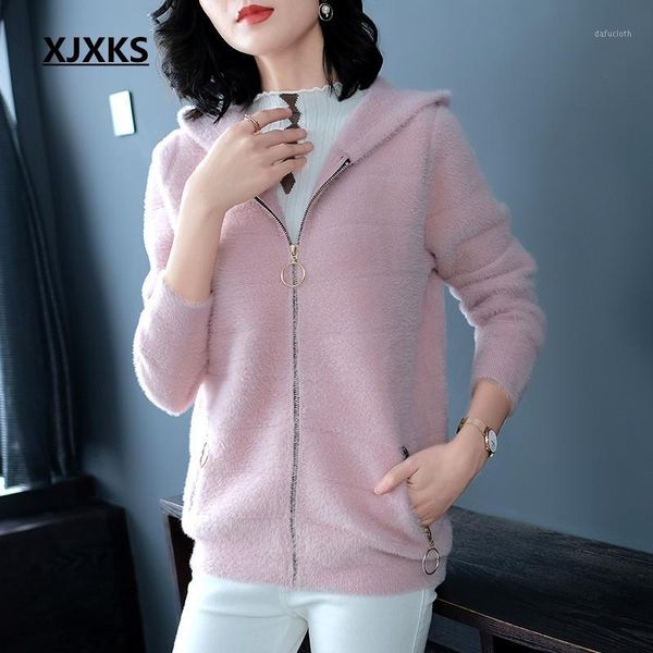 

xjxks casaco feminino autumn jacket womens pcokets clothing comfortable roupas feminina hooded coats and jackets women1, Black;brown