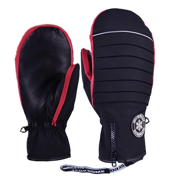 

long cuff mittens waterproof snowboard gloves windproof warming gloves for snowmobile ski gloves snow winter thermal wmtcca, Black
