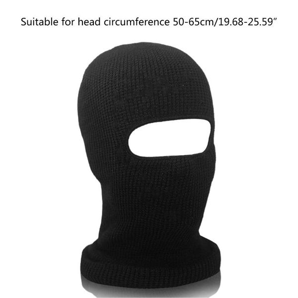 

winter warm knit one hole ski mask balaclava hat windproof full face cap m2eb, Blue;gray