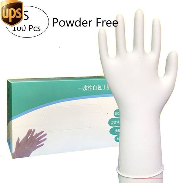 

100pcs nitrile latex lengthpowde rubber gloves,12in disposable gloves non sterile, food safe, grade 4f89
