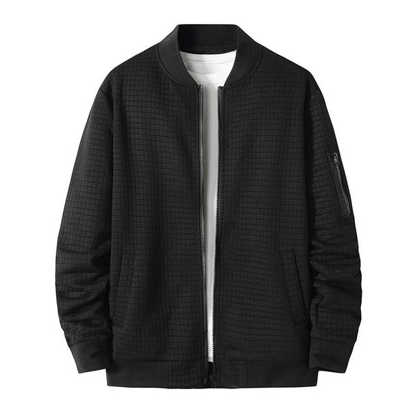 

black cotton padded flight bomber jacket men 2021 brand casual zipper mens varsity baseball jackets chaquetas hombre, Black;brown