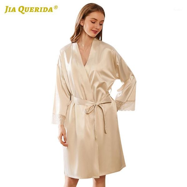 

new soft white spring woman clothes bathrobe fashion style casual style housecoat yukata kimono home robe night robe satin silk1, Black;red
