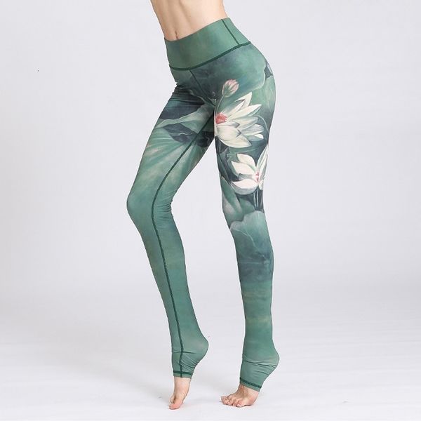 

pants high waist sport women fitness ink painting yoga scrunch leggings workout gym tights sportswear y200529, Black