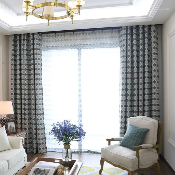 

nordic style window curtain finished fabric blackout curtains for bedroom living room rideaux chambre voilage drapes1