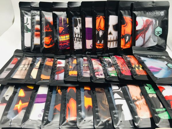 

halloween protection face mask covering for women men reusable washable fashion face bandanas breathable adjustable fabric scarf for bbyhjb