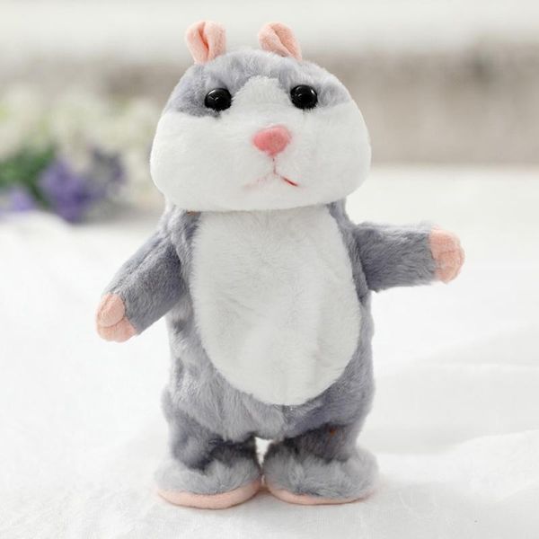 

dropshipping 18cm talking and walking hamster toys speak sound repeat stuffed plush animal electric toys cute toys for children wmtxcd