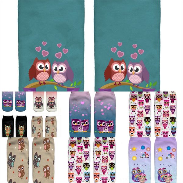 

lvldr j-boxman man socks cotton solid sneaker animal print owl all-match long balenciaca color leg socks winter men autumn, Black