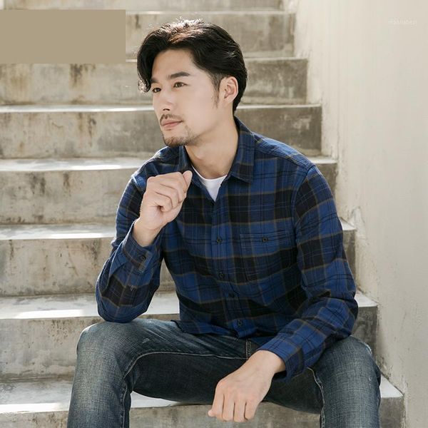 

new arrival fashion thick shirt long sleeved cotton large yards casual men turn-down collar flannel plaid plus size mlxl2xl-6xl1, White;black