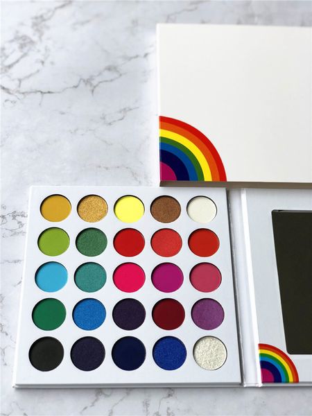 VMAE all'ingrosso No Logo 25 colori bianco ombretto di lusso a lunga durata può tavolozza di ombretti per trucco con etichetta privata personalizzata