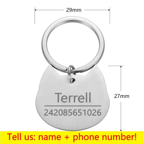 

персонализированные id cat tags graved cat щенок pet id name number holog tag подвеска из нержавеющей стали собака пэт аксессуары q wmtxdr
