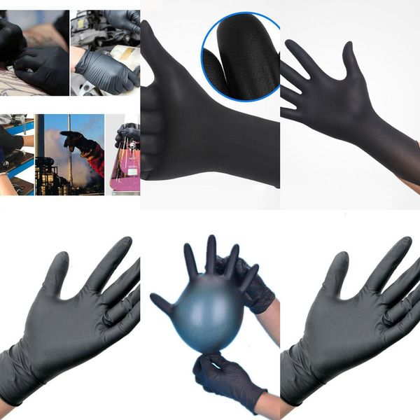 

allergy waterproof disposable anmhpcs/lot 50 grade black work safety gloves nitrile mechanicoutletpwr5